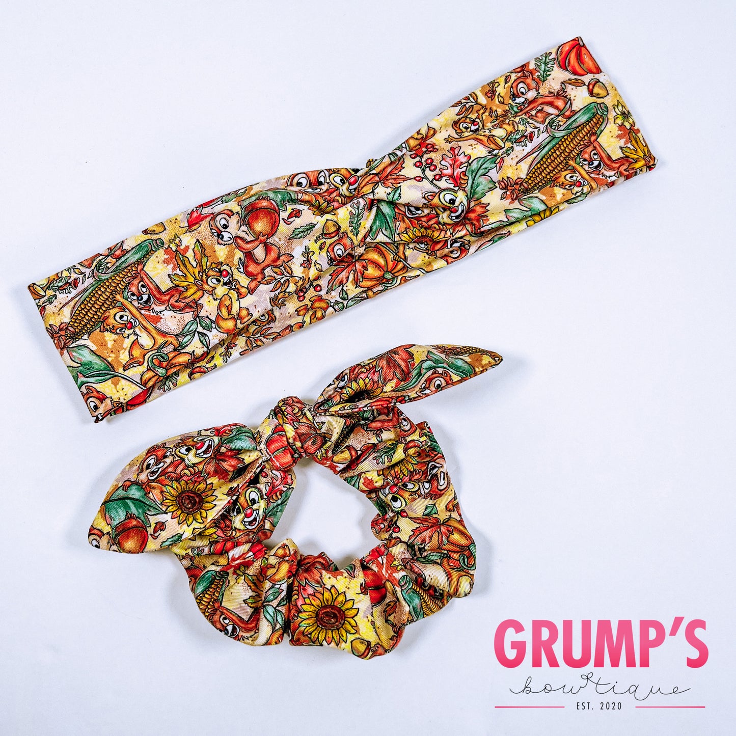 Fall Festivities Knotted headband OR bow scrunchie