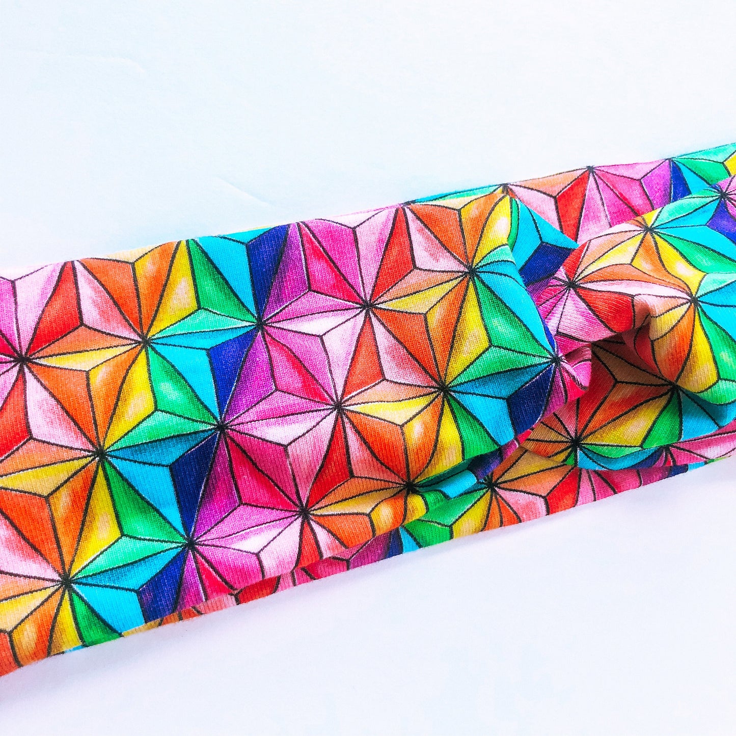 Rainbow Spaceship Earth Knotted Headband