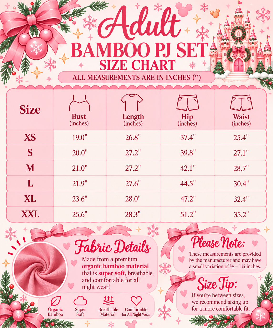 Merry MouseMas - Bamboo PJ set