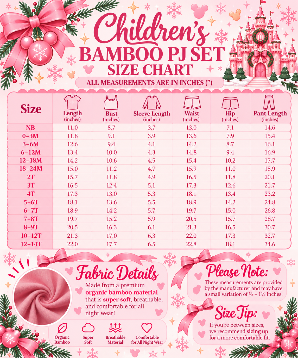 Merry MouseMas - Bamboo PJ set