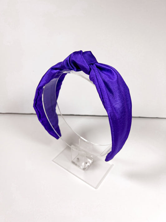 Electric Purple Top Knot Headband