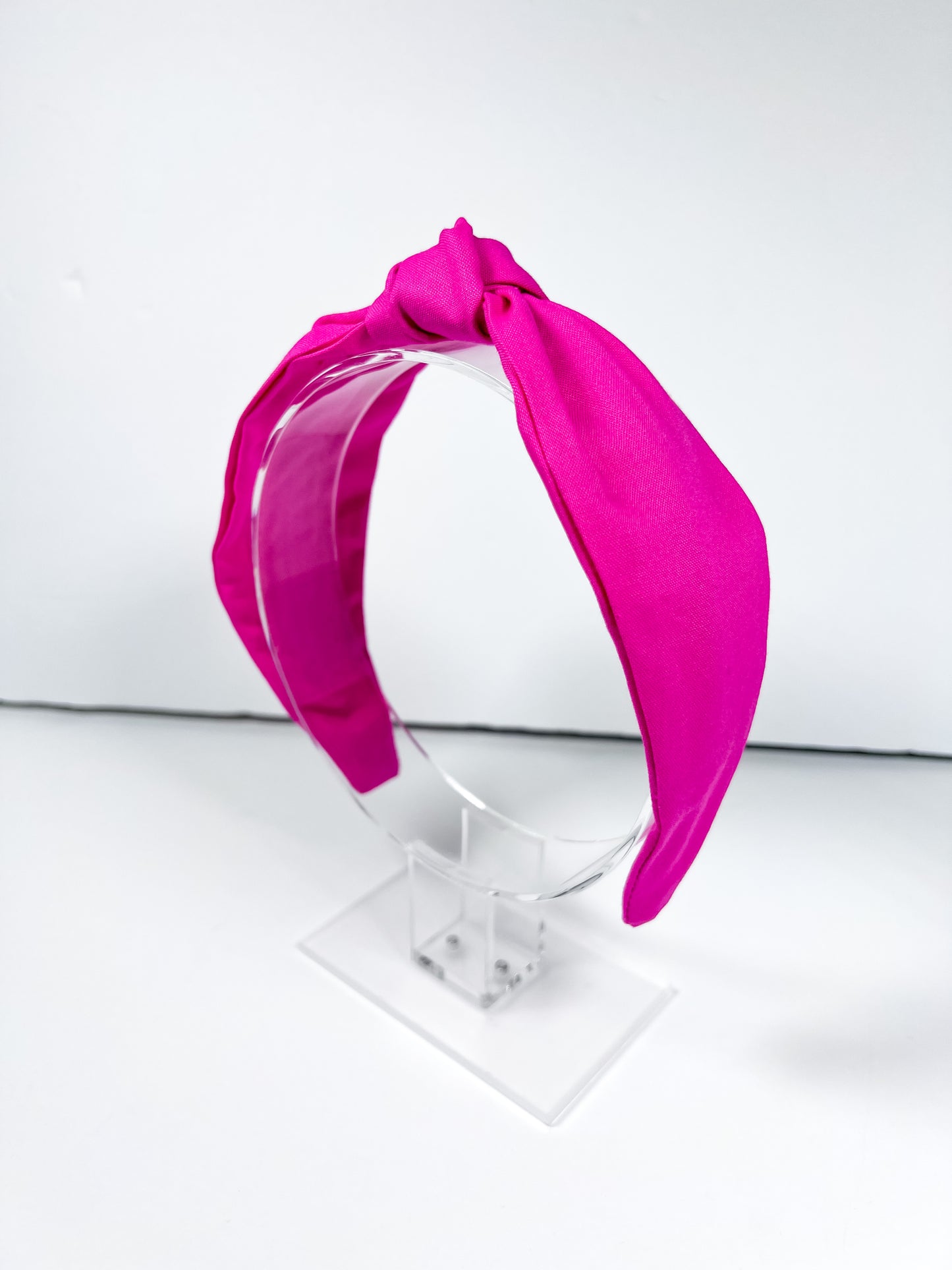 Bright Pink Top Knot Headband