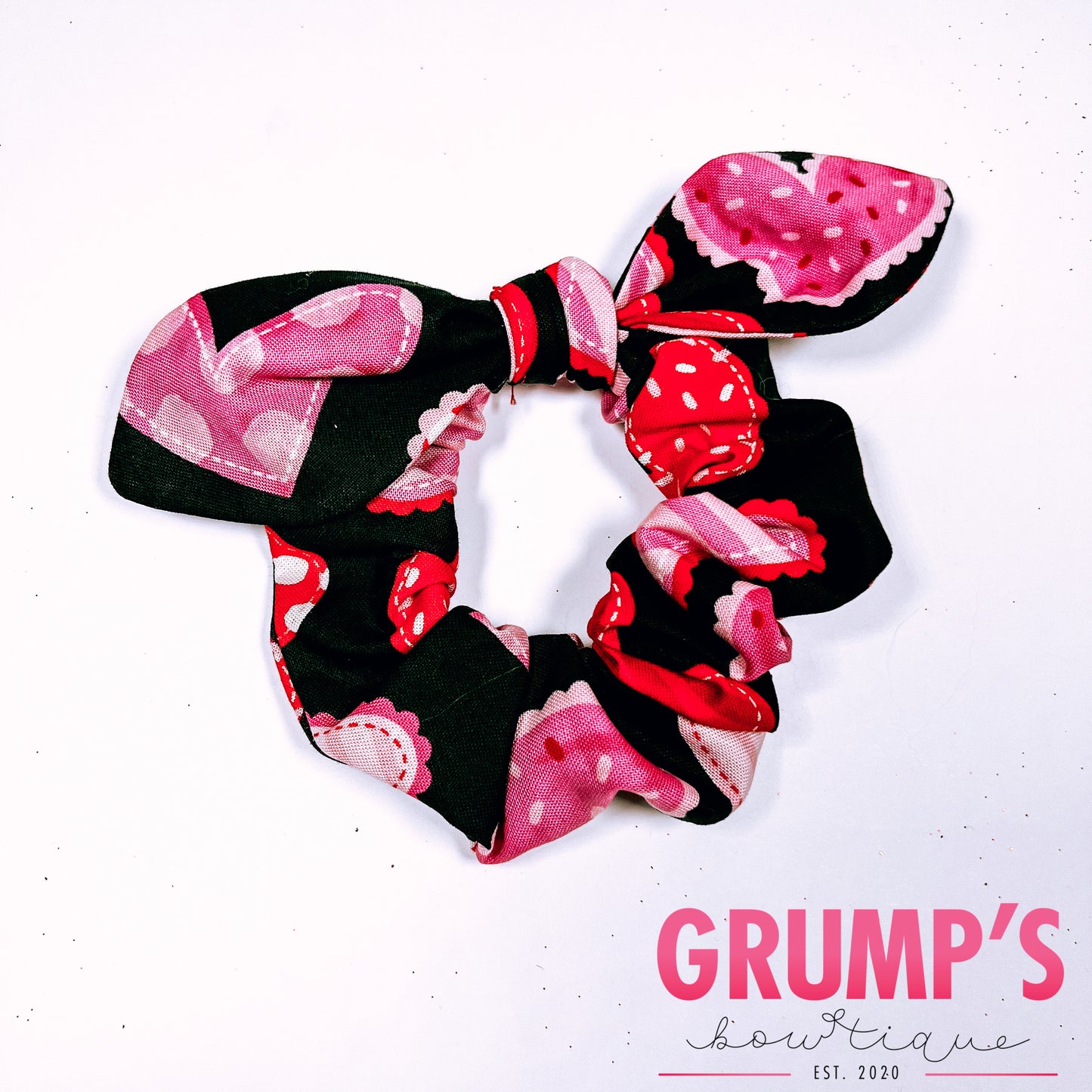 Stitched Up Hearts ScrunchieBow