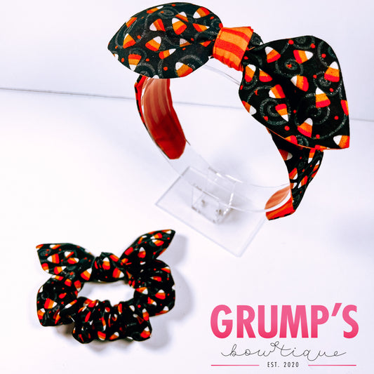 Candy Corn Bowband or Scrunchie