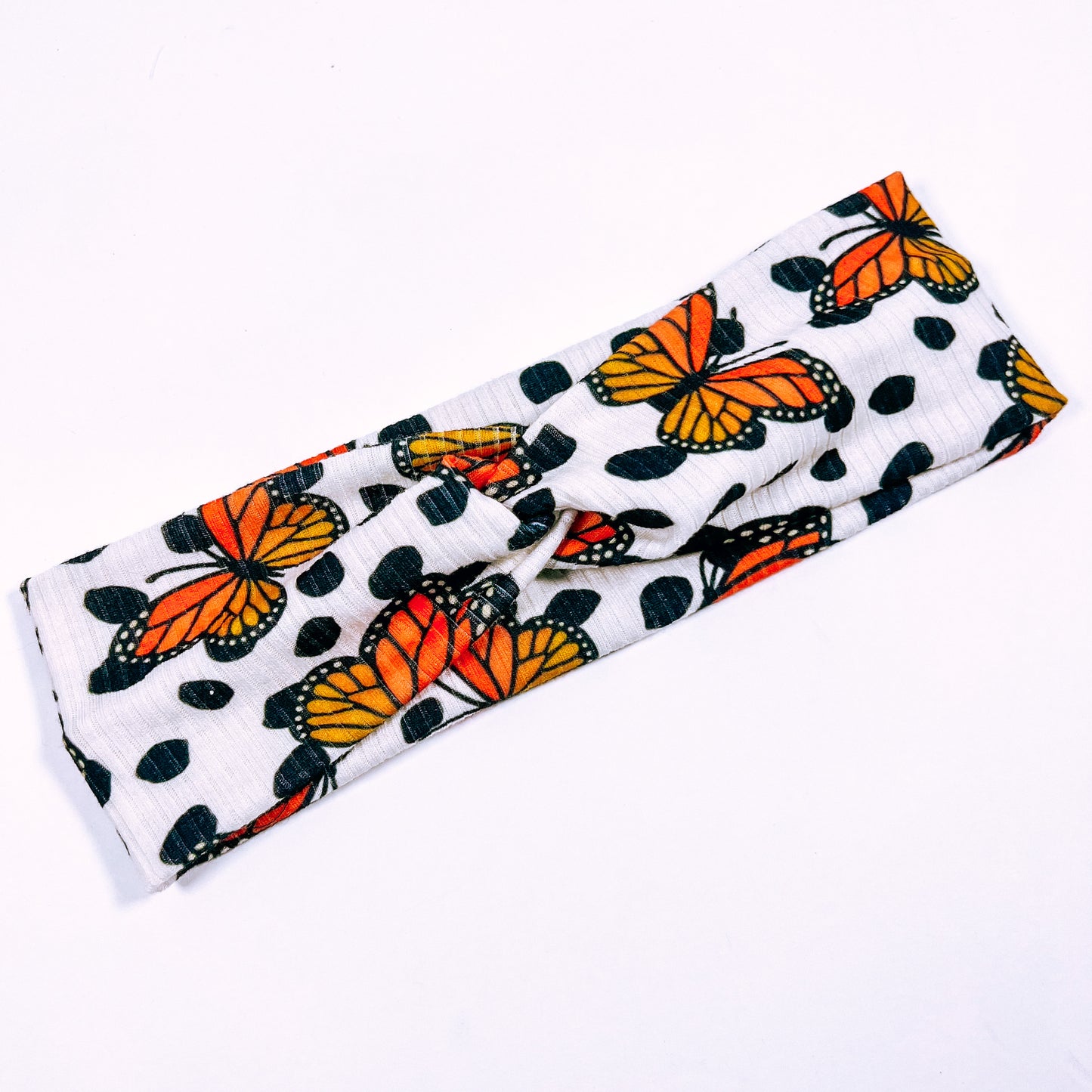 Monarch Butterflies Knotted Headband