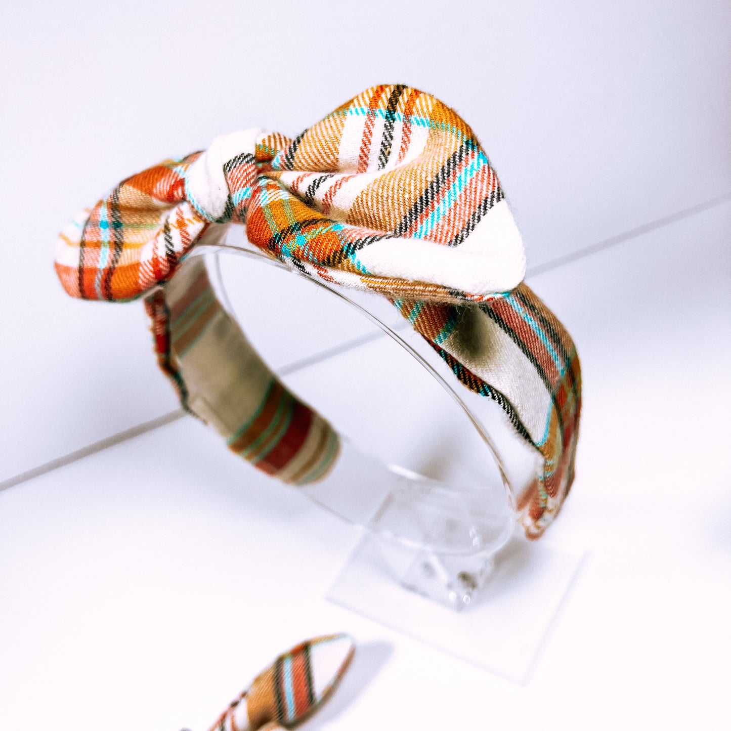 Fall Flannel Bowband or Scrunchie