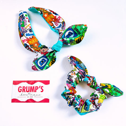 Monsters Bow-Band OR Scrunchie bow