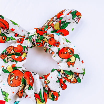 Orange Bird Scrunchie Bow