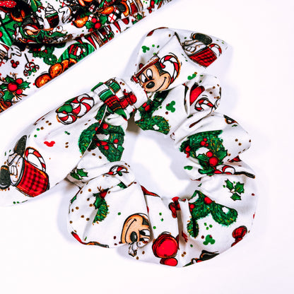 Very Merry Knotted Headband or BowScrunchie