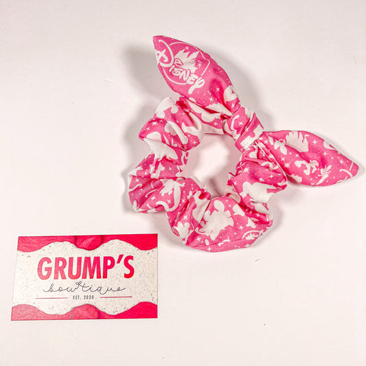 Soft Pink Tissue Paper Bow Scrunchie