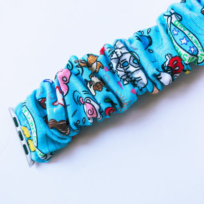 Looney & Turk Scrunchies and Apple Watch Bands - BLUE