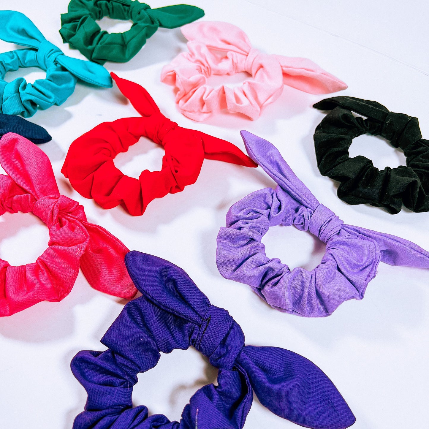Solid Color Scrunchies with Bows