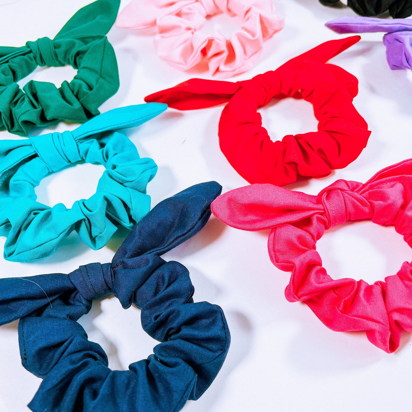 Solid Color Scrunchies with Bows