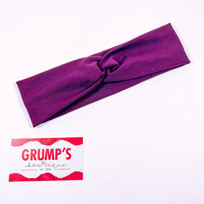 Plum Purple Knotted Headbands