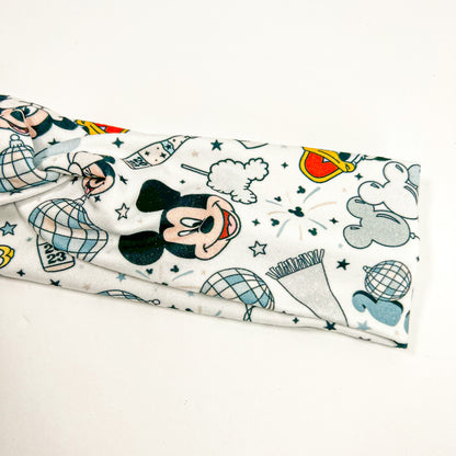 New Years Eve EAR WARMER/ Knotted Headband